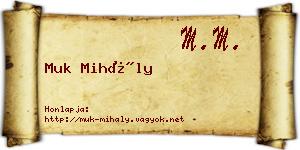 Muk Mihály névjegykártya