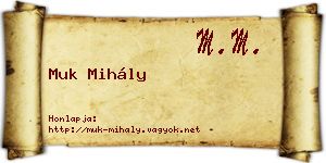 Muk Mihály névjegykártya