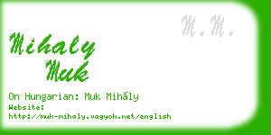 mihaly muk business card