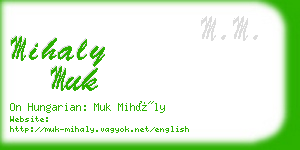 mihaly muk business card